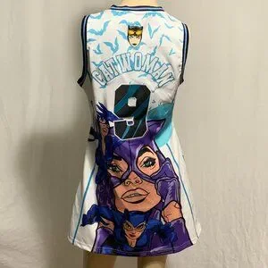 Headgear Classics | Dresses | Headgear Classics Jersey Dress Lady Elite  Catwoman 9 Lives Dc Batman Womens L | Poshmark